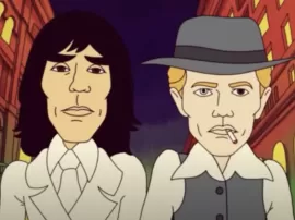 La colaboración animada de John Cale y David Bowie en Night Crawling.
